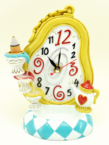 Mad Tea Party Clock/Back Flow Incense Burner